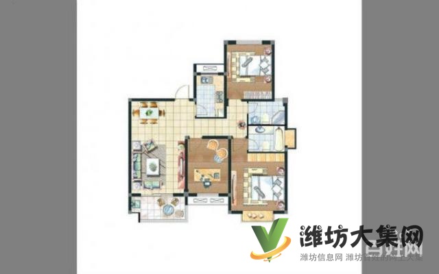 植物園近人民單位房三室兩廳精裝