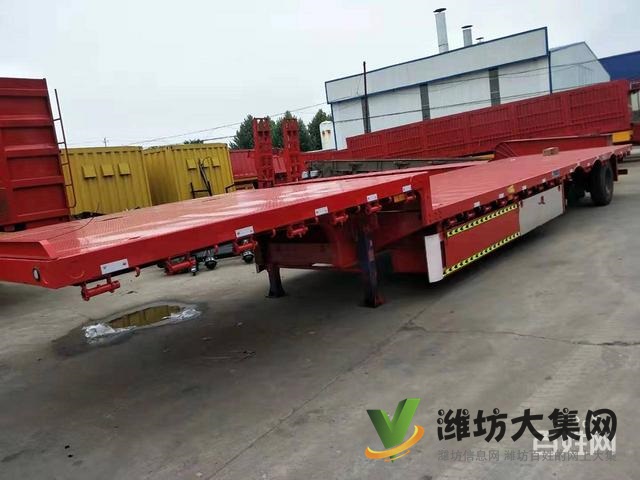 廠家直銷13.75米低平板半掛車  輕量化設計