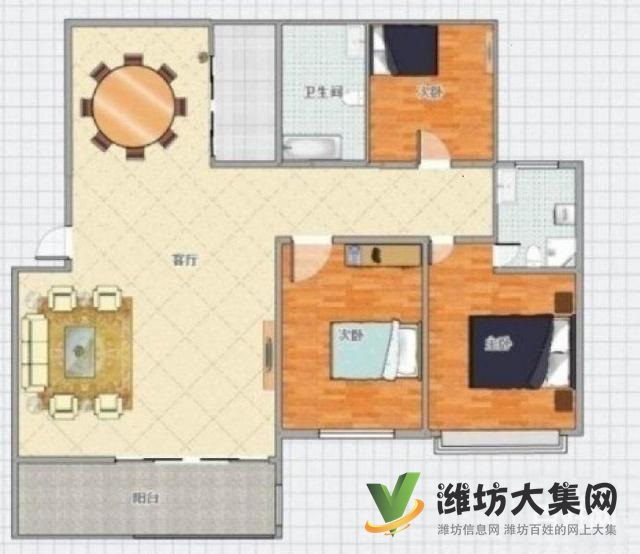 東明中學金茂府 濰柴佳苑 精裝3室2廳H戶型 中上