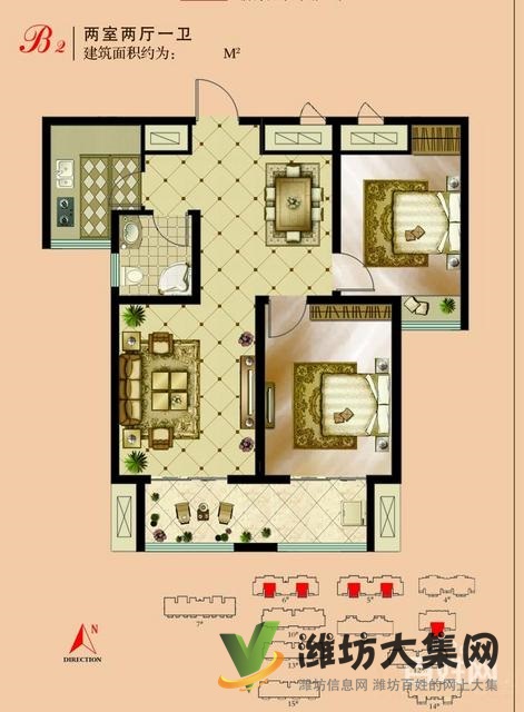 萬達近鳶飛路金鼎華府精裝96平僅售61萬