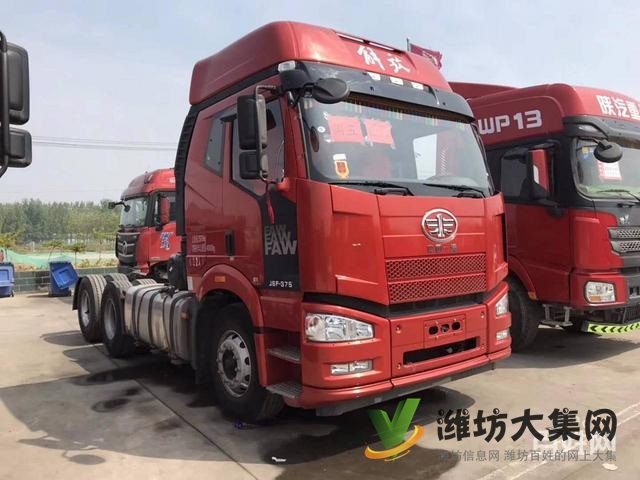 18年二手解放j6p牽引車，雙驅輕體，375馬力，