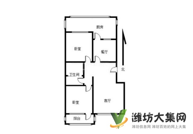 萬達近十中近客廳朝陽 虞河畔 多層 兩室兩廳 精裝