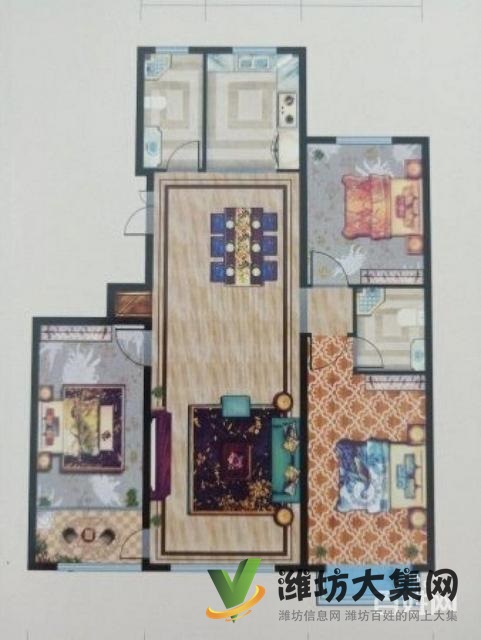 恒信無虛假,濰水藍灣,多層低樓層,帶大落地窗,一樓