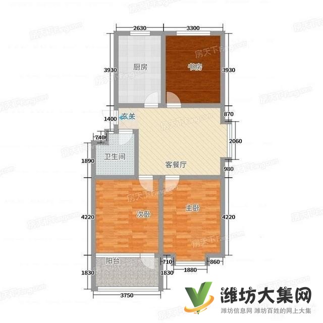萬達北 錦繡苑106平3室婚房精裝79萬樓層好
