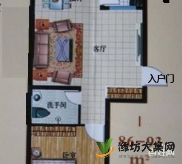 萬達近 1室1廳1衛(wèi) 精裝修 全套家具家電 拎包入住