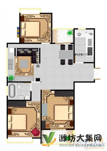 興旺花園一樓三室兩廳 精裝修,業主著急出租 圖