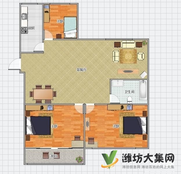 勝利街文化路東方明珠 豪裝三室 拎包入住 中間樓層