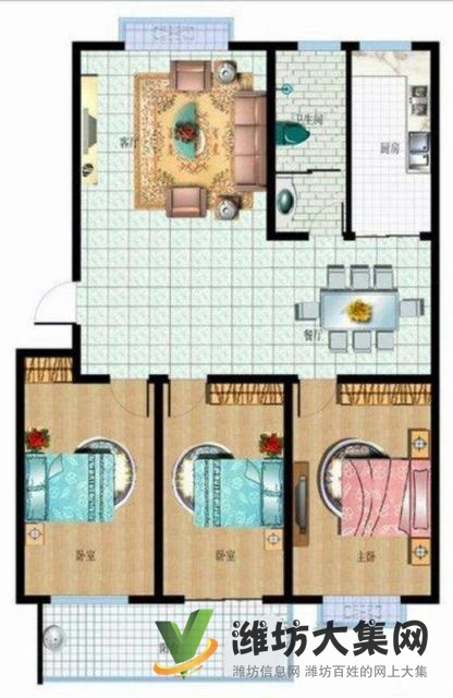 奧體中心八九醫(yī)院近 精裝修 超大三室 南北通透