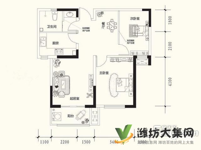 金科華府 區(qū)政府近 精裝2室純南向小區(qū)頂便宜一套!