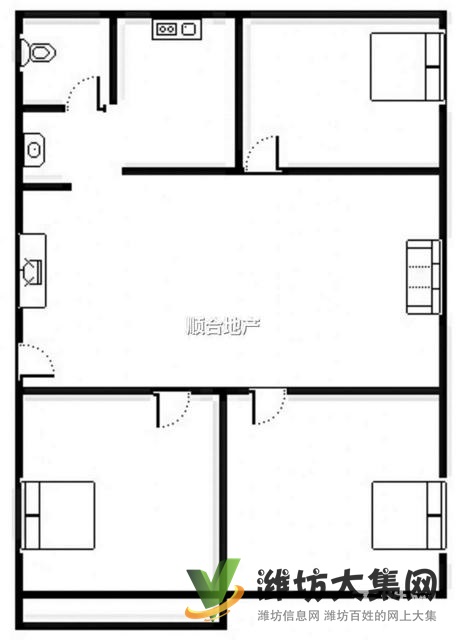 華僑* ** 地稅局家屬院104平一樓三室 鄰中百