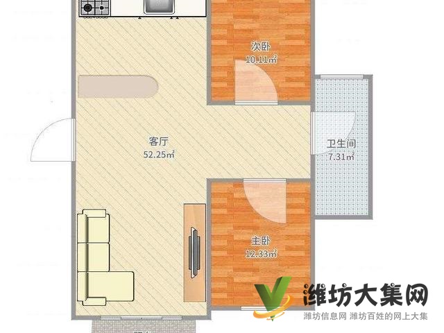 金都家園2室廳明,90平電梯房裝修