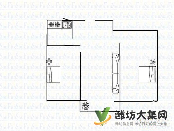 首付12萬!劃片濰城實(shí)驗(yàn)小學(xué)!北馬道宿舍三室 出稅