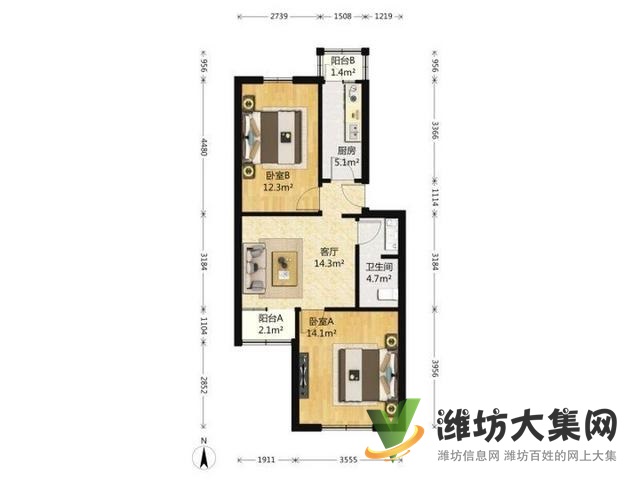 玫瑰公館近精裝房,南北通透,小年輕婚房好選擇,首付