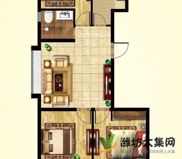 萬達近 3室1廳1衛帶車位拎包入住