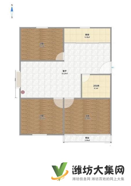 恒信首府南戶型~明廚明衛采光好~看房隨時~拎包入頂急新惠