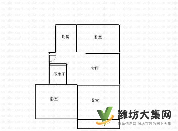 供暖 泰華 萬達近 3室1廳1衛拎包入住