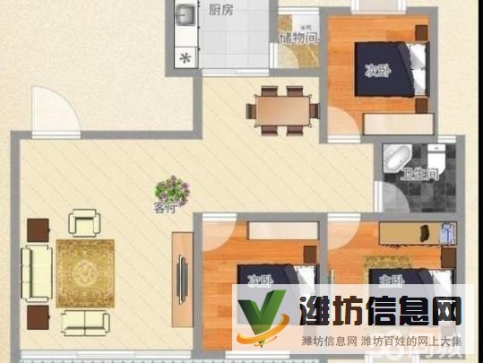 個人房東直售,金華苑高層3室1廳1衛