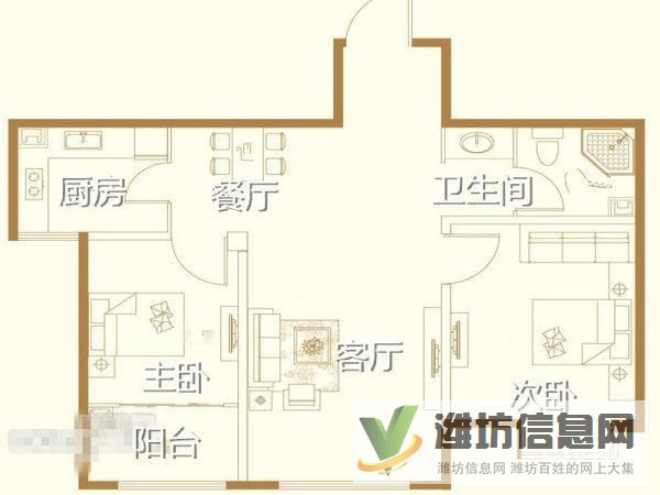 外國語學校近汽車北站 怡景華庭 精裝兩室 采光好