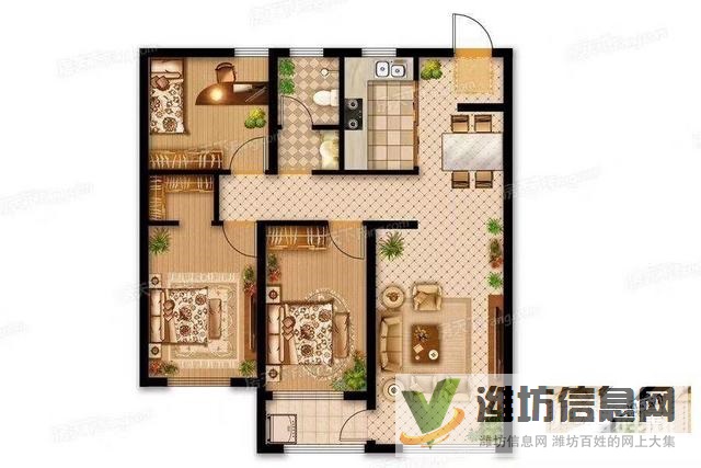 領世新城精裝房 2室2廳裝修未住帶院子 出稅鑰匙在