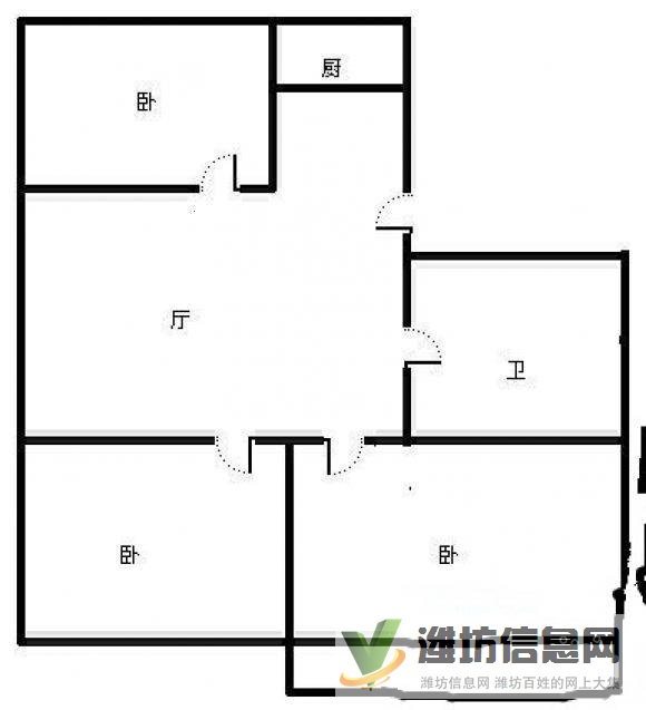 白浪河畔萬家福近五中多層130平精裝三室南北通透帶地下室急售